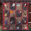 Guitar Collection Blanket Quilt  Quilt